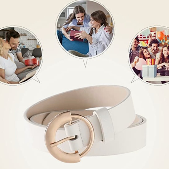Fashion Leather Belts for Women - PU Leather with Gold Pin Buckle Ladies Belts f main image 4